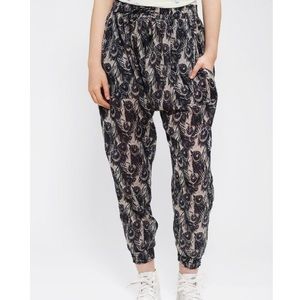 U/O STARING AT STARS "Majestic" Dropped Crotch Harem Joggers Pants Sz S
